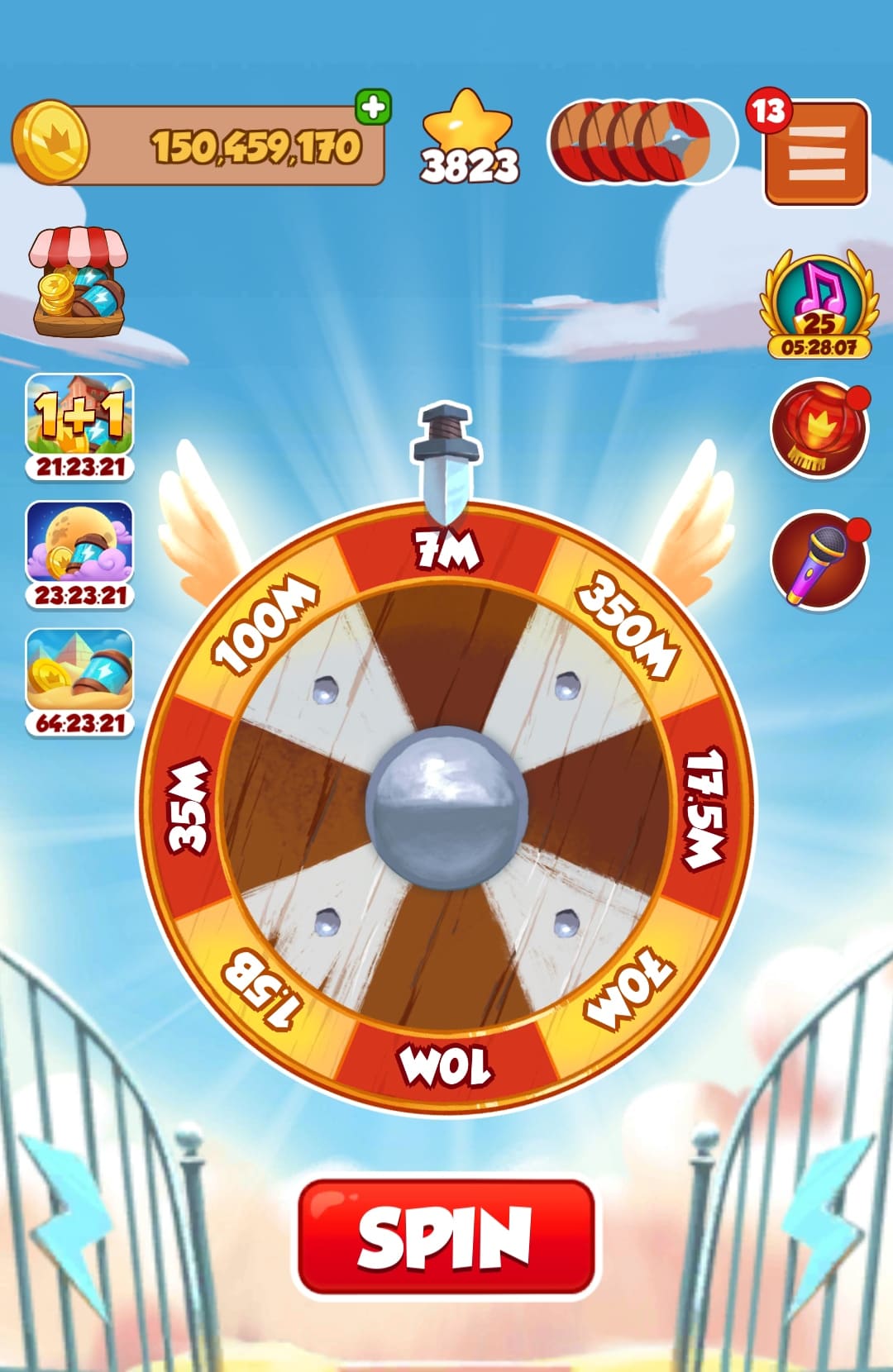عجلة الحظ في Coin Master